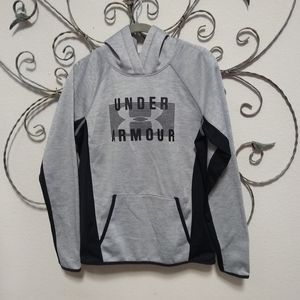 UNDER ARMOUR Coldgear pouch pocket gray hoodie, XS